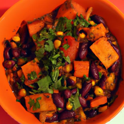 Hearty Vegan Chili: Black Beans & Sweet Potato Delight