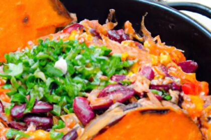 Hearty Southwest Sweet Potato Black Bean Rice Skillet Delight