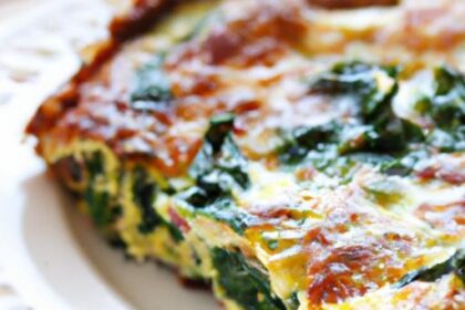 Wholesome Spinach Egg White Frittata: A Protein-Packed Delight
