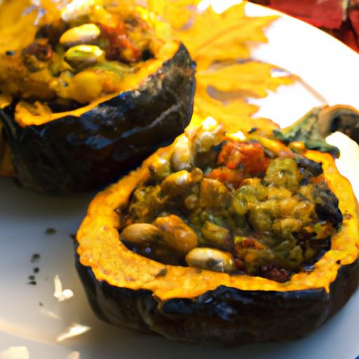 Wholesome Vegan Stuffed Acorn Squash: A Flavorful feast