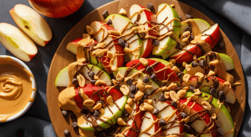 Apple Nachos with Peanut Butter