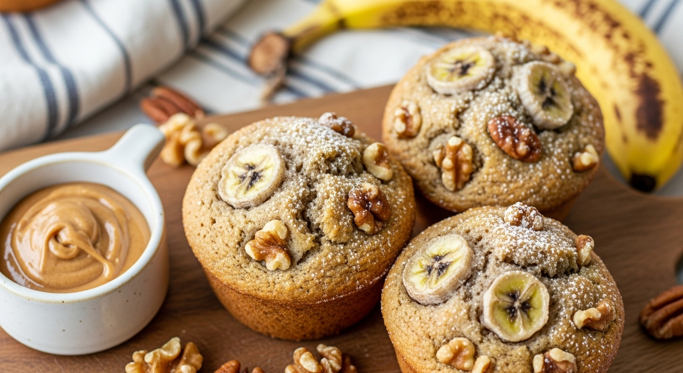 Banana Nut Muffins with Almond Flour