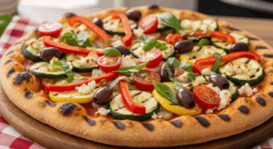Grilled Mediterranean Veggie Pizza