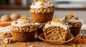 Healthy Carrot Cake Muffins