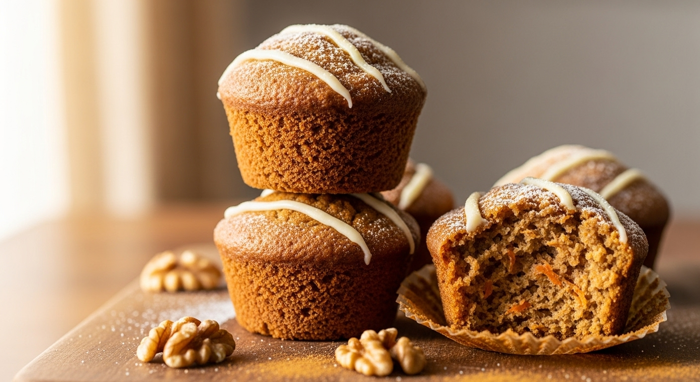 Healthy Carrot Cake Muffins