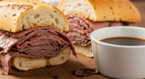 Slow-Cooked French Dip Sandwiches