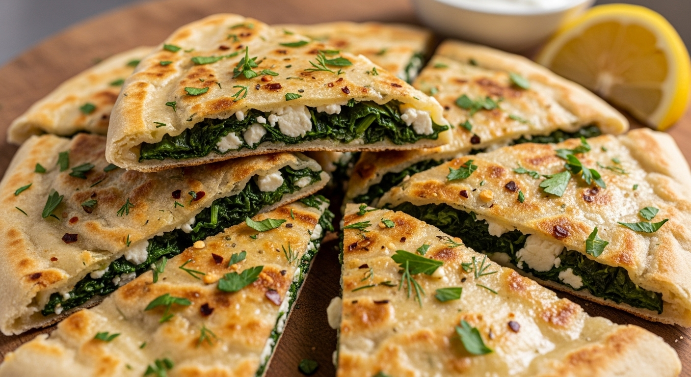 Spinach and Feta Gozleme