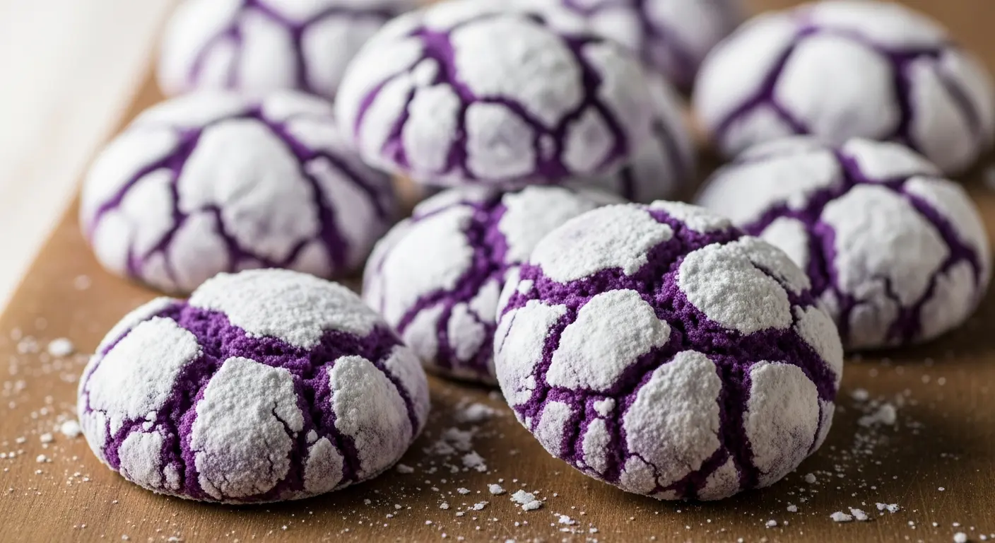 Ube Crinkle Cookies