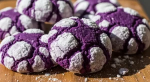 Ube Crinkle Cookies