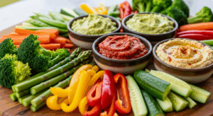 Veggie Tray with Homemade Dips