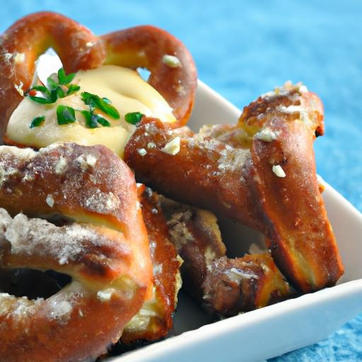 Irresistible Soft Pretzel Bites Paired with creamy Cheese Sauce