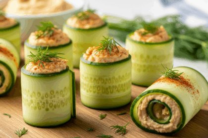 Cucumber & Hummus Roll-Ups