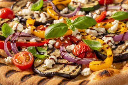 Grilled Mediterranean Veggie Pizza