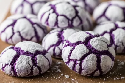 Ube Crinkle Cookies