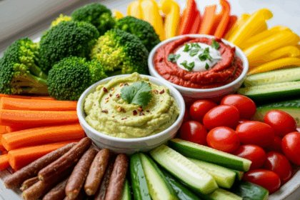 Veggie Tray with Homemade Dips