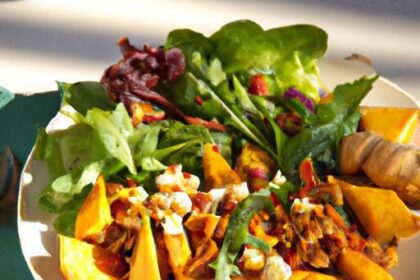 Harvest Harmony: Roasted Sweet Potato & Goat Cheese Salad