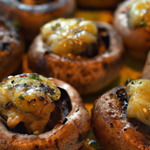 Savory Stuffed Mushrooms: Garlic & Cheese Delight Recipe