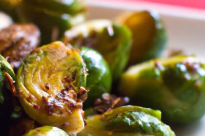 Crispy Roasted Brussels Sprouts with Tangy Balsamic Glaze