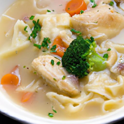Comfort in a Bowl: the Ultimate Creamy Chicken Noodle soup