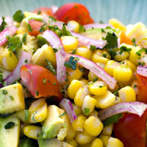 Fresh ​Flavor Fusion: Corn,‌ Tomato & Avocado Salad Delight