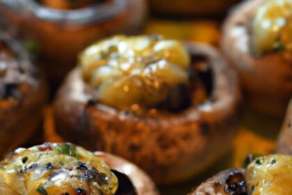 Savory Stuffed Mushrooms: Garlic & Cheese Delight Recipe