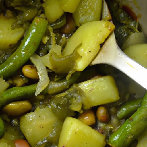 Hearty Vegan Jamaican Stew Peas with Callaloo & Plantain