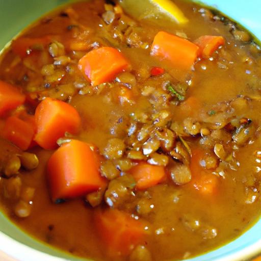 Hearty Vegan Lentil Soup with Carrots & Celery Delight