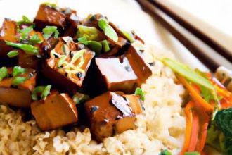 Savor the Flavor: Teriyaki Tofu Stir-Fry with Brown Rice